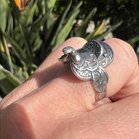 Vintage Silver Horse Saddle Ring - Picture 3 of 6
